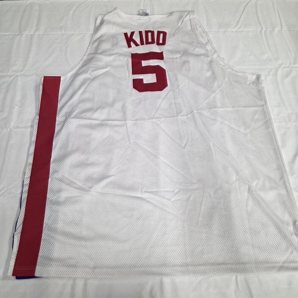 Vintage New Jersey Nets Basketball Jersey Mens 56 White NBA Jason Kidd Reebok - Picture 7 of 8